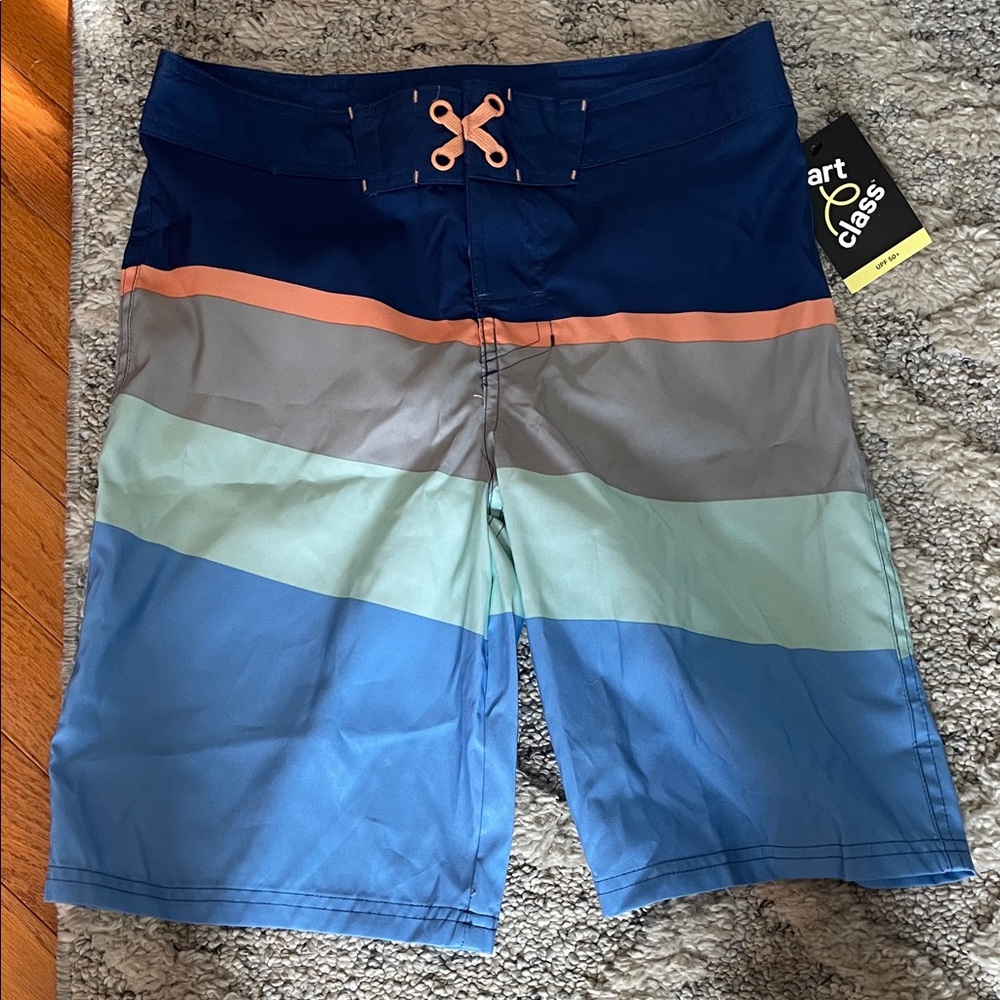 Art Class Colorful Striped Board Shorts